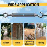 165FT Outdoor String Light Hanging Kit, Heavy Duty 1/16" Vinyl-Coated 304 Stainless Steel Cable, Globe Light | Lumora