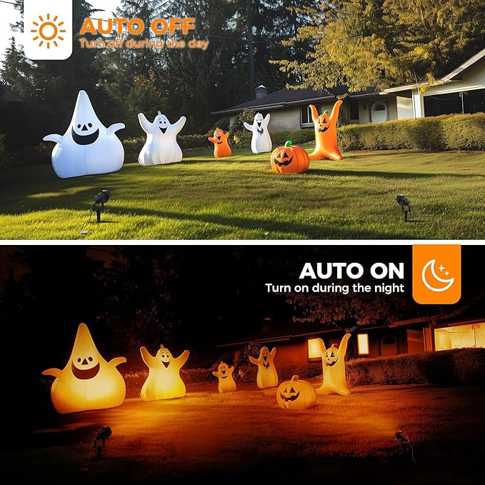 L LOHAS LED Halloween Orange and Purple Spotlights Outdoor, Auto On/Off 5W 120V Landscape Lighting for for House | Lumora