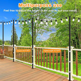 LETIANPAI 4 Pack String Light Poles,10 Ft Metal Poles with Fork for Outdoor String Lights,Outdoor Light Poles with | Lumora