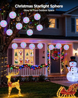 Brightown Outdoor Christmas Decorations-Starlight Sphere, Replaceable Bulbs with Add-On Plug, Lighted Sphere Balls | Lumora