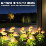 Solar Garden Lights, Solar Flowers Lights with Glowing Flowers & Stems, Solar Lights Outdoor for | Lumora