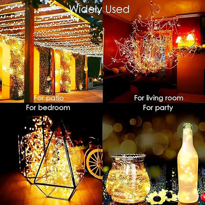 40ft 100LED Solar String Lights Outdoor with 8 Modes & Waterproof - Warm White Solar Fairy Lights for Garden, Patio, Yard, Wedding, Party Decor