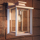 Quoizel Wakefield Vintage Wall Sconce, Coastal Armour 14 Inch 1-Light Matte White Wall Lantern, Clear Seedy Glass | Lumora