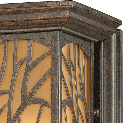 Westinghouse 6315000 Glenwillow One-Light Outdoor Wall Lantern with Amber Frosted Glass, Victorian Bronze