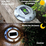 SIEDiNLAR Solar Deck Lights Driveway Dock LED Light Solar Powered Outdoor Waterproof Road Markers for Step Sidewalk | Lumora