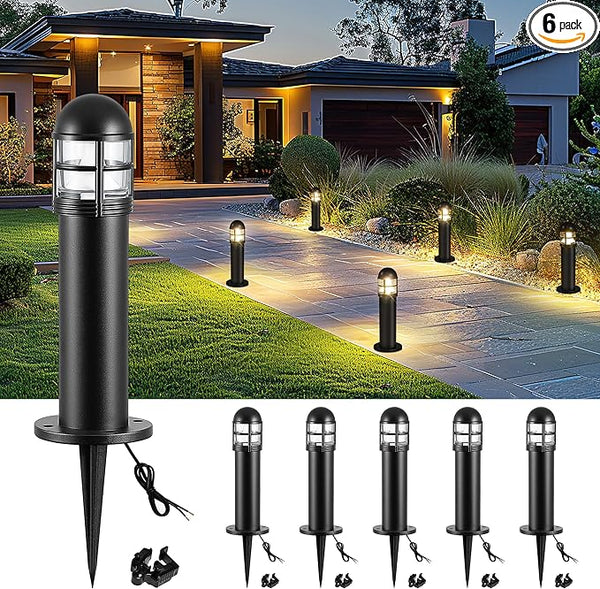 6 Pack LED Low Voltage Landscape Lights, 200LM 12V IP67 Waterproof Holiday Pathway Lighting for Patio, Sidewalk | Lumora