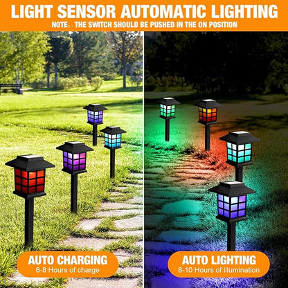Treela 24 Pack Solar Pathway Lights Outdoor Waterproof LED Solar Powered Landscape Lights Decor for Yard Garden Patio Lawn Driveway Walkway Sidewalk Pathway Outdoor