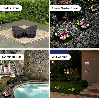 Ground Lights, Equipped with 4 Solar Lights for Outdoor Waterproofing, 14 LED Solar Landscape Lighting, Suitable for Gardens, courtyards, terraces, corridors, Lanes, and walkways (Green)