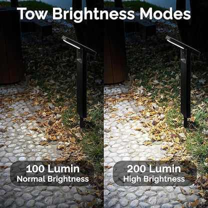 Solar Pathway Lights Outdoor with 360° Adjustable Head, 40 LED Cool White Yard Lights, Waterproof IP65, Solar Powered Landscape Light for Garden & Driveway with 2 Brightness Modes (4-Pack)