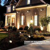 Solar Outdoor Lights, 4-Pack Super Bright LED Spotlights, Waterproof Garden Path Lights, Yard & Landscape Lighting | Lumora
