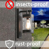 Outdoor Dusk to Dawn Wall Lights Modern Exterior Wall Mount Lantern Fixture Aluminum E26 Lamps Waterproof Porch | Lumora