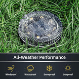 Glass Solar Ground Lights with Ray Style, Modular-Design Waterproof In-Ground Light for Patio Pathway Lawn Yard | Lumora