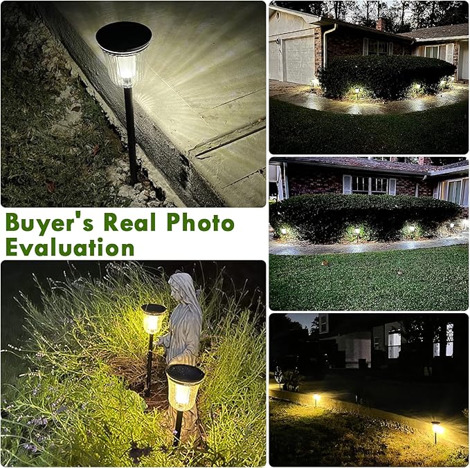 Solar Pathway Lights Super Bright 200 lumens with 2-in-1 Warm White and Daylight Modes, Solar Lights Outdoor | Lumora