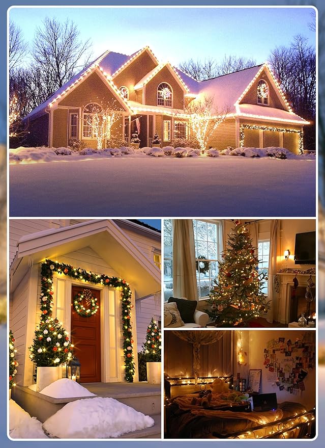 Vintage C9 Christmas Lights Outdoor, 150 Feet C9 String Lights with 150 LED C9 Plastic Bulbs, Waterproof | Lumora