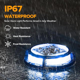 LUTEC 2 Pack Solar Deck Lights Driveway Dock 12 LEDs Light Solar Powered Outdoor Waterproof Road Markers for Step | Lumora
