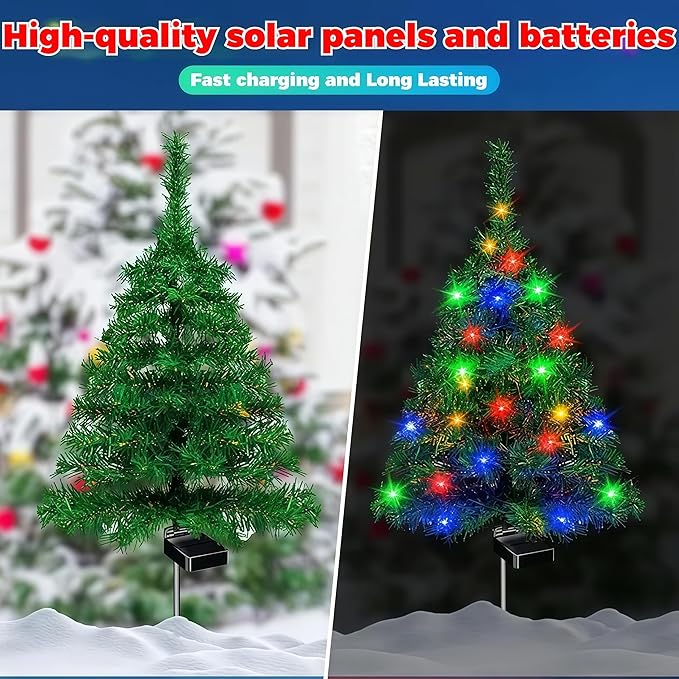 2026 New Solar Christmas Tree Lights Holiday Decorations, Outdoor Courtyards, Gardens, Lawns, Small Path Ligh | Lumora