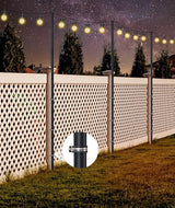 9.5FT String Light Poles - 2 Pack Deck Light Poles for Outside String Lights Heavy Duty with Anchor Based and | Lumora