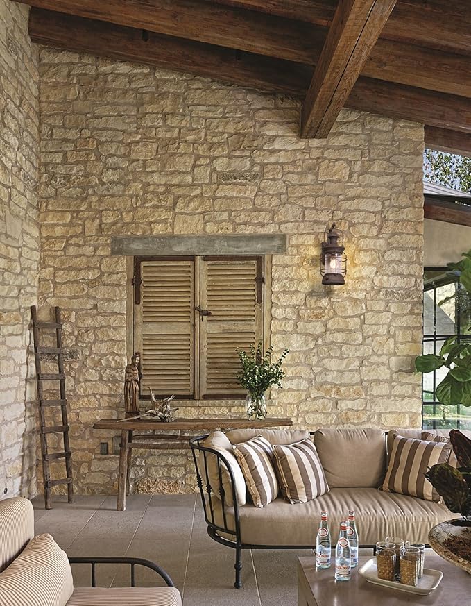 Troy Lighting B5051 Atkins - One Light Outdoor Small Wall Lantren, Cenntinial Rust Finish with Clear Textured | Lumora