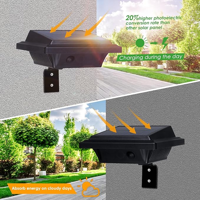 UniqueFire 40LED Outdoor Solar Lights Solar-Powered LED Garden Wall Lamp Plastic Solar Light Waterproof for | Lumora