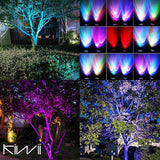 Magictec Solar Spotlights, 2-in-1 Adjustable 4 LED Wall/Landscape Solar Lights with - Outdoor Security Flood Light | Lumora