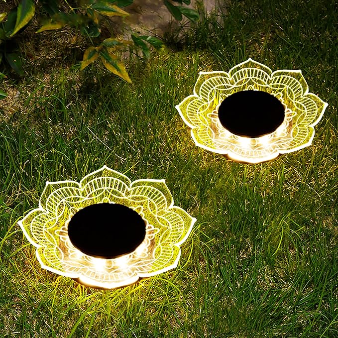 Roaming Acrylic Petal Bury Light 3-Pack Suitable for Gardens, Courtyards, Terraces, Corridors - Outdoor Path Light | Lumora