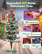 100LED Solar Christmas Tree Lights Outdoor Waterproof, 8 Modes Large Solar Christmas Trees Lights with Xmas Ball & | Lumora