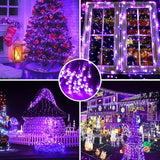 AmyHomie Purple Christmas Lights, 108Ft 300LED Halloween String Lights, 8 Modes Waterproof Fairy Lights for Outdoor | Lumora