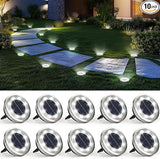 SOLPEX 10 Pack Solar Ground Lights Outdoor Waterproof, Solar Powered Pathway Lights, Landscape Lighting for Garden | Lumora
