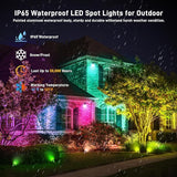 12W RGBW Color Changing Landscape Spotlights, 110V Plug-in Outdoor LED Spot Lights with Remote Control, IP65 | Lumora