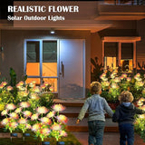 Solar Garden Lights, Solar Flowers Lights with Glowing Flowers & Stems, Solar Lights Outdoor for | Lumora