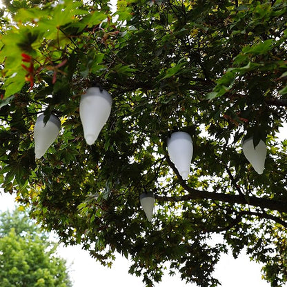 Bliss Hammocks Outdoors BSL-317 14'' Tall 6-Pack Solar Powered LED Pathway Lights, Outdoors,Garden Lights for Walkways, Hanging Hook, Rechargeable Battery, Waterproof IP44, Plastic Lawn Stake w/Hook