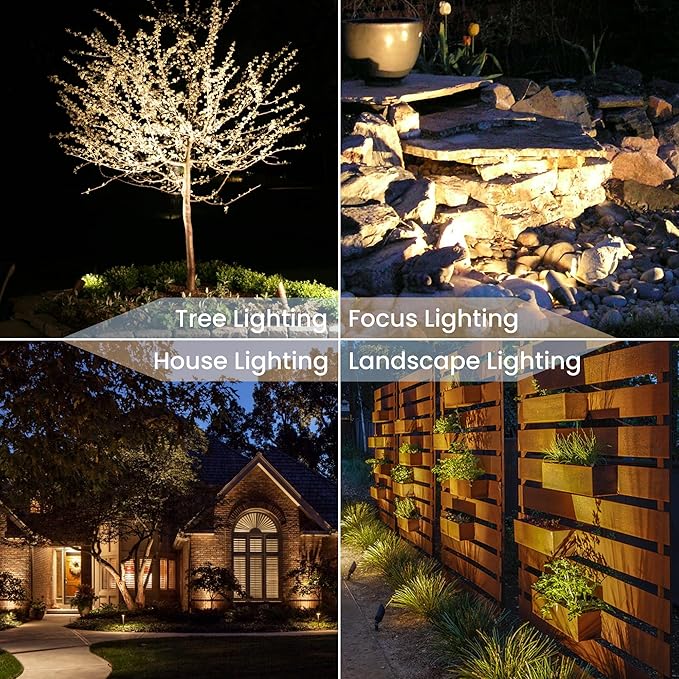 12V Brass Landscape Spotlight, Low Voltage Outdoor Light, IP65 Waterproof, Durable Pathway Uplight for Yard & | Lumora
