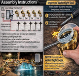 Waterproof Underwater Light 113 (4 Pack) Solid Brass 7W MR16 LED Bulb Pond Light Submersible Waterfall Pool | Lumora