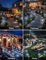 suddus Solar Garden Lights Outdoor Waterproof Decorative, 4Pack 150LED Firework Lights 8 Modes, Multicolor Solar | Lumora