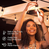Brightech Ambience Pro Super Bright Solar - 48 Ft Remote Control Outdoor String Lights with Shatterproof Commercial | Lumora