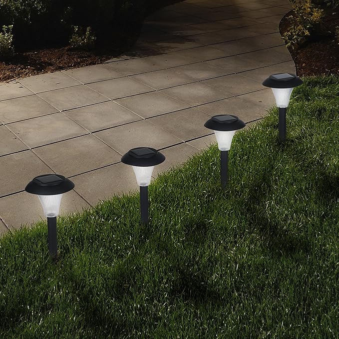 Solar Powered Outdoor Lights - LED Stake Spotlight Fixture, Set of 8 by Pure Garden