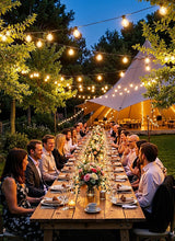 Brightown Outdoor String Lights, 37FT Shatterproof LED Patio Lights with 11 Dimmable Plastic G40 Bulbs, 2700K | Lumora