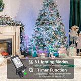 100FT 300 LED Christmas Lights Outdoor, White Christmas Tree Lights with 8 Modes Waterproof, Plug in Connectable | Lumora