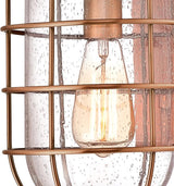 Westinghouse 6347900 Ferry One-Light Outdoor Wall Fixture, Washed Copper Finish with Clear Seeded Glass, | Lumora