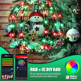 Joomer Smart RGB Christmas Hanging Ball Lights, 12in 108 LED Foldable Color Changing Xmas Light, App and Remote | Lumora