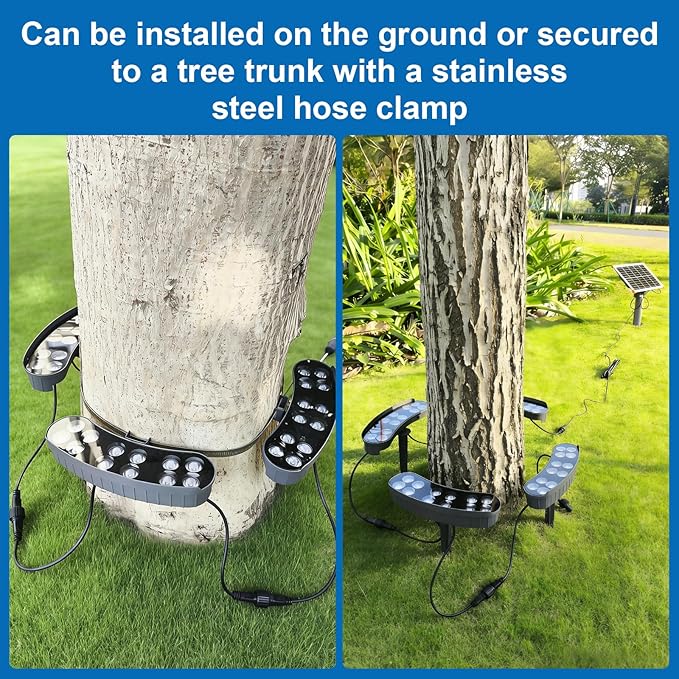 Solar Palm Tree Lights Outdoor, 14400mAh Tree Solar lamp, Landscape Light 3000K, IP65 Waterproof, Supports Remote Control, Timer and dimming, Suitable for Palm Tree Lights, Yard, Garden