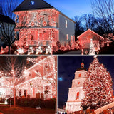 100 Counts LED Christmas Lights - 50 ft 5mm Red Commercial Grade Waterproof Indoor/Outdoor String Lights, Green | Lumora