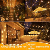 Ollny 50FT Outdoor String Lights, Waterproof Connectable Shatterproof Outside Light with 25 Edison + 2 Spare LED | Lumora