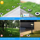 Biling Solar Ground Lights Outdoor 12 Packs, Bright 12 LEDs Solar Lights Outdoor Waterproof for Yard Walkway Garden | Lumora