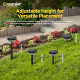 Ensenior Solar Pathway Lights IP65 Waterproof, RGB Color Changing & 3000K Warm White, 8-16Hr Runtime, Flower | Lumora