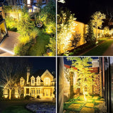 T-SUNUS Christmas Solar Landscape Spotlights Warm White, 2W Garden Spot Lights Outdoor 9.8ft Cable IP65 Waterproof | Lumora