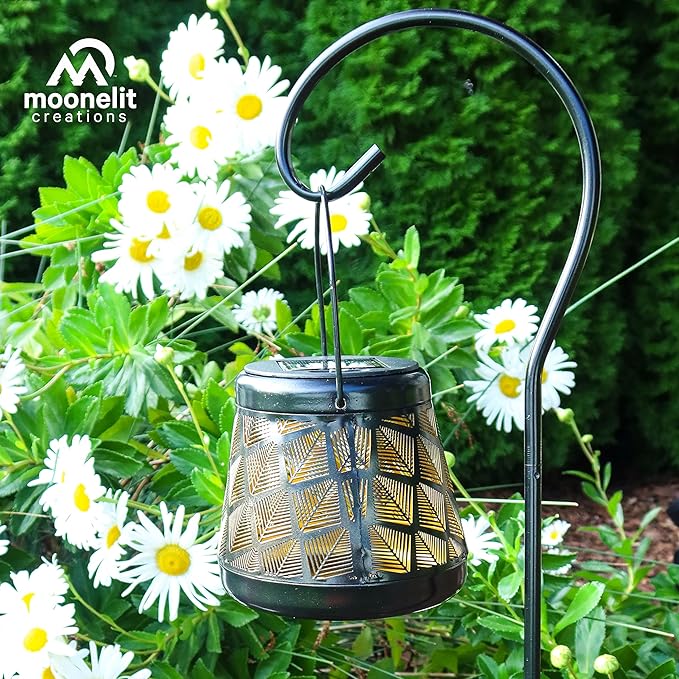 MCSSLNT Solar LED Stake Lantern with Shepherd Hook, Waterproof Solar-Powered Lighting, Decor for Gardens, Pathways | Lumora