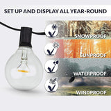 Newhouse Lighting 25-Foot, 25 Socket Indoor/Outdoor String Lights with 27 Very Big LED Globe G50 Bulbs (2 Free | Lumora