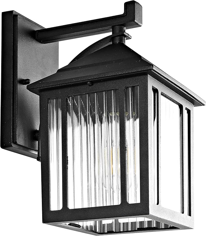 SAFAVIEH PLT4009A Lighting Ranzi Black Wall (LED Bulb Included) Outdoor Lantern