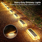 Lacasa Solar Deck Lights 4 Pack, Driveway Dock LED Light Solar Powered Outdoor Waterproof Road Markers for Step | Lumora